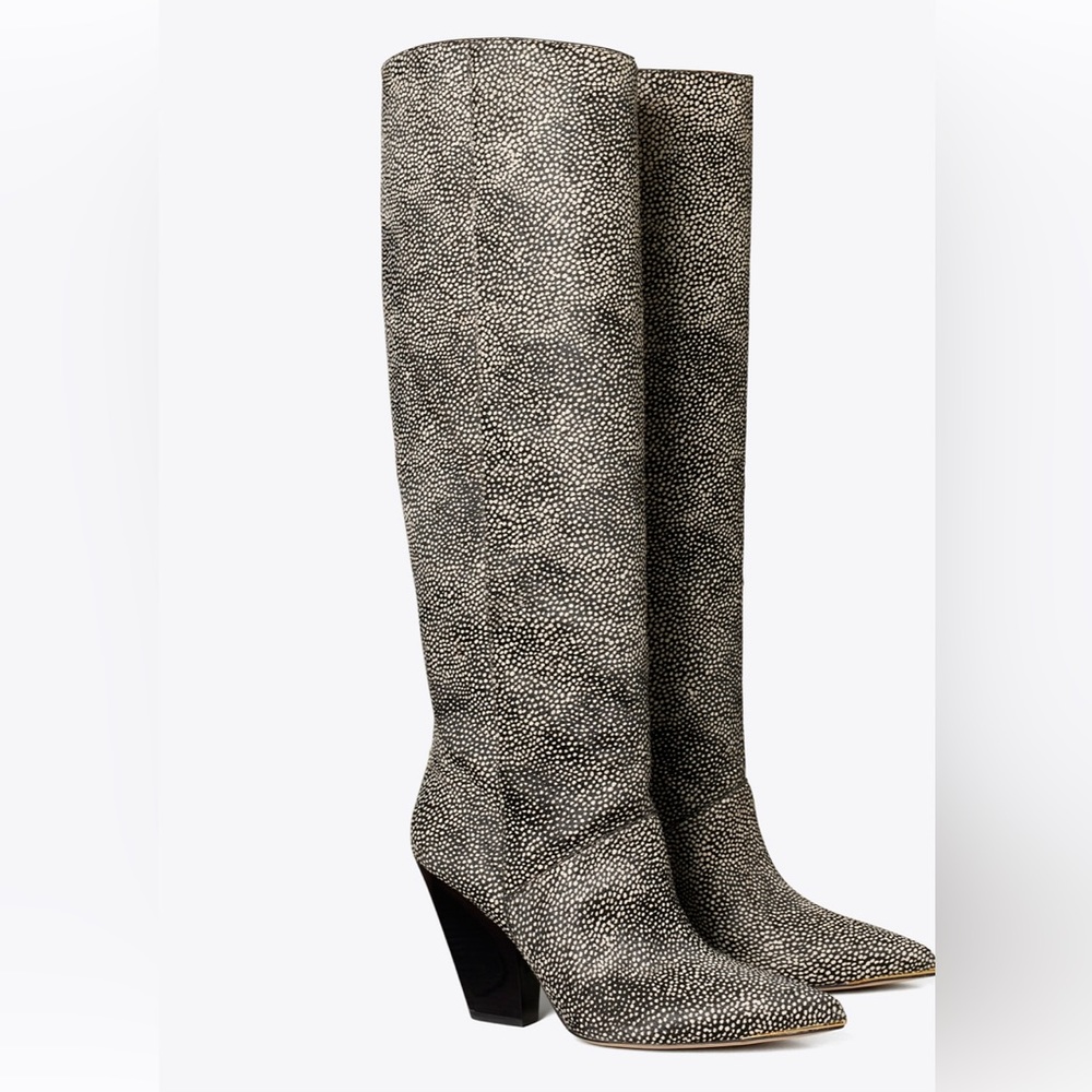 Tory Burch Lila Calf Hair Knee Boot NIB Size 7.5